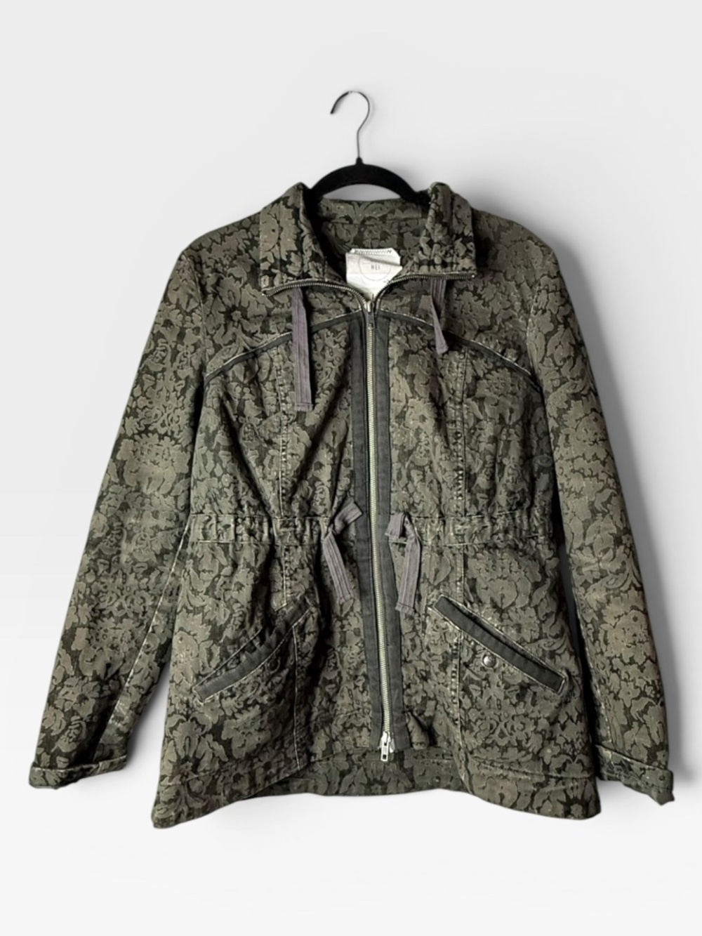 Anthropologie Hei Hei Utility Jacket Size Medium Floral Embossed (T)